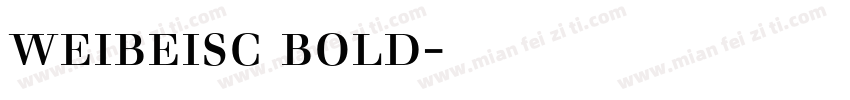 weibeisc bold字体下载字体转换